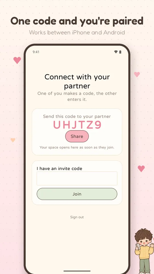 Pair with an invite code